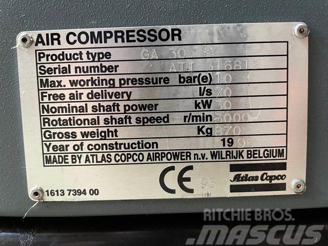 Atlas Copco GA30 el-skruekompressor Kompresory