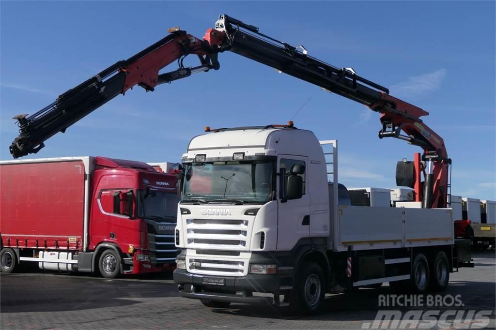 Scania R 480 / 6X4 / SKRZYNIA - 6,2 M + HDS PALFINGER PK  Nákladní vozy na přepravu automobilů