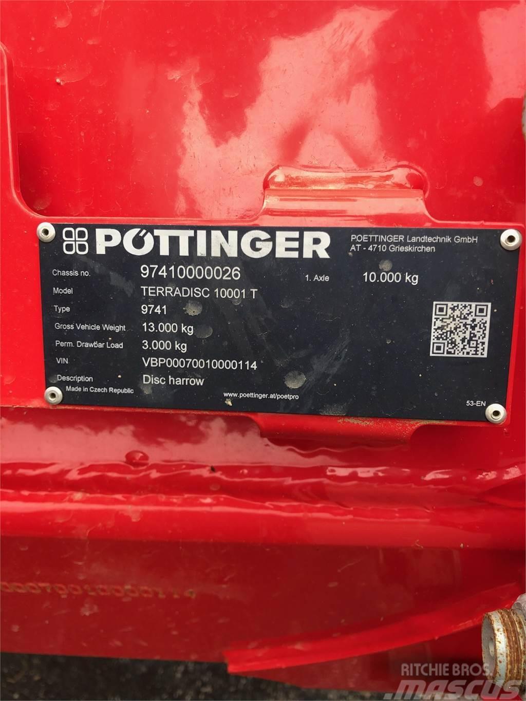 Pöttinger TERRADISC 10001T 32.5 Další stroje na zpracování půdy a příslušenství