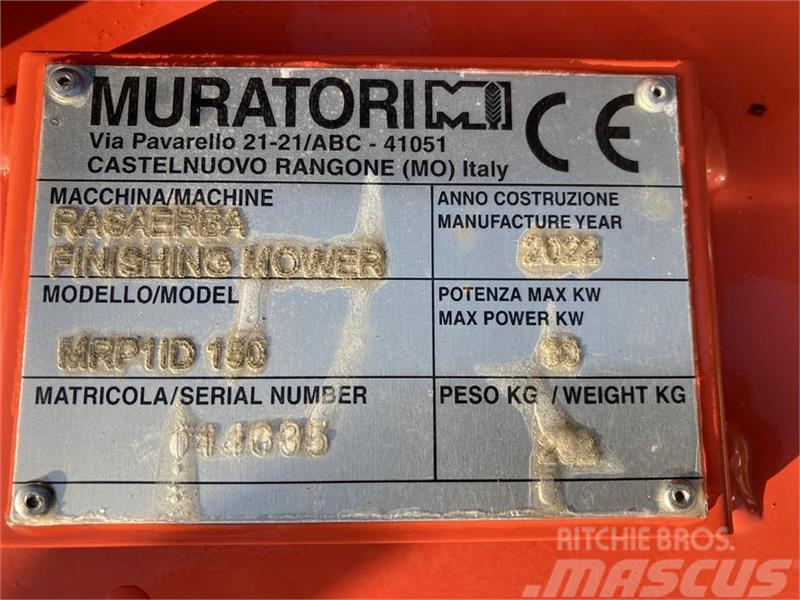 Muratori MRP1150 monteret med eurobeslag Sekačky namontované a tažené