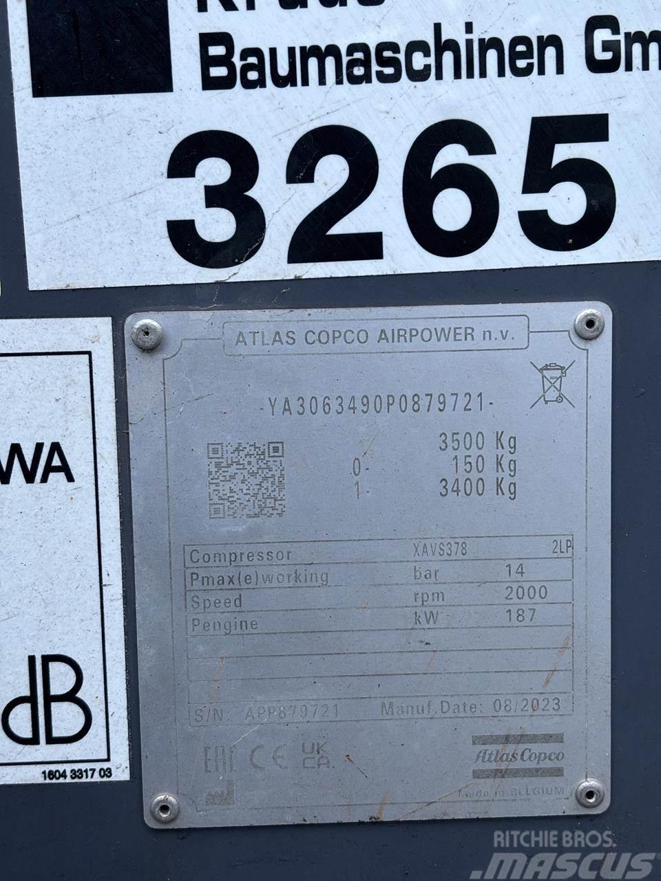 Atlas Copco XAVS 378 Kompresory