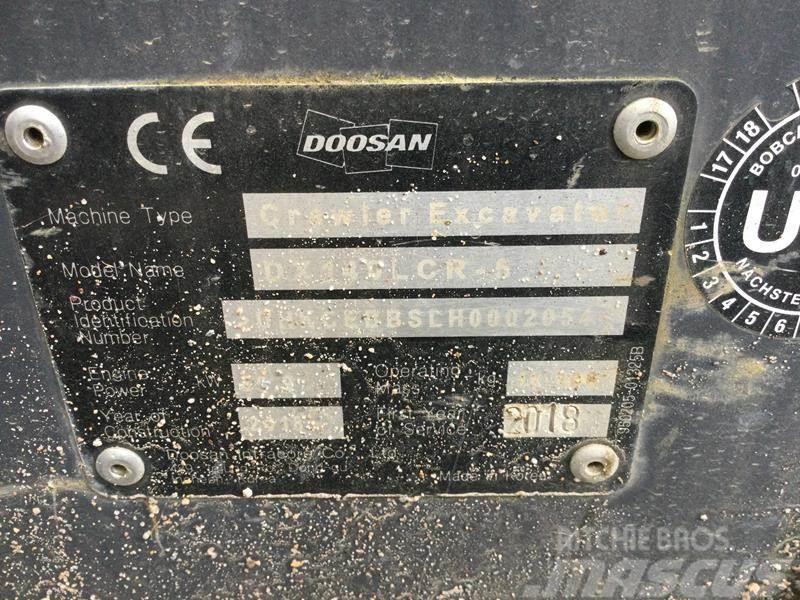 Doosan DX 140 LRC-5 Pásová rýpadla