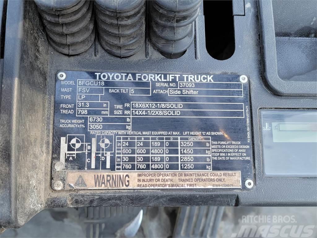 Toyota 8FGCU18 LPG vozíky