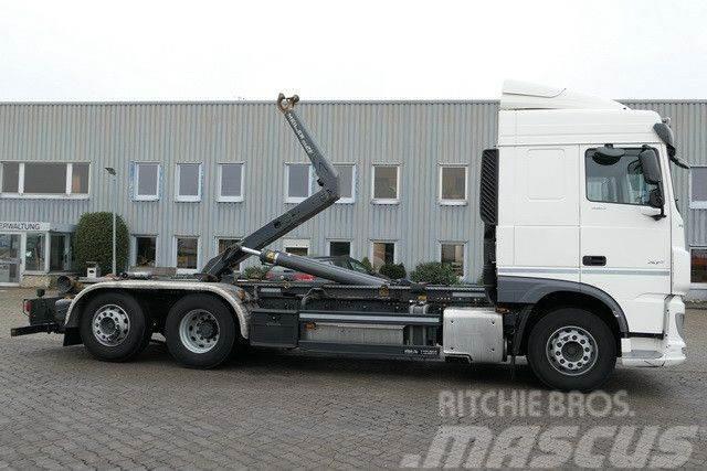 DAF XF 480 6x2, Meiller RS 21.70, Lenk-Lift-Achse Hákový nosič kontejnerů