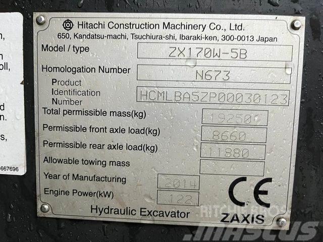 Hitachi ZX 170 W-5B Kolová rýpadla
