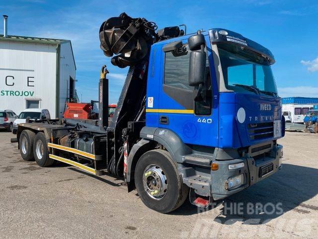 Iveco TRAKKER 440 6x4 for containers with crane,vin872 Autojeřáby, hydraulické ruky