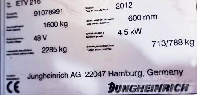 Jungheinrich ETV 216 - 6.2M HUB - BATTERIE 70%-NEUWERTIG Retraky