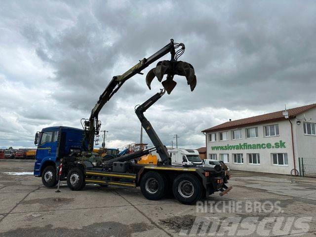 MAN TGA 41.460 for containers and scrap + crane 8x4 Autojeřáby, hydraulické ruky