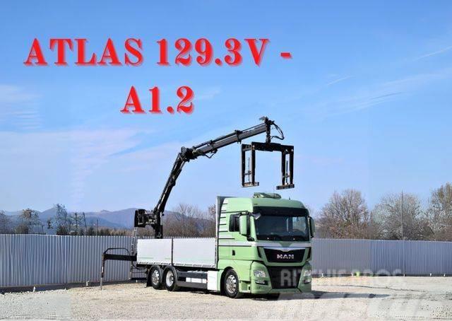 MAN TGX 26.440 Pritsche 6,60 m* ATLAS 129.3V-A1.2 Autojeřáby, hydraulické ruky