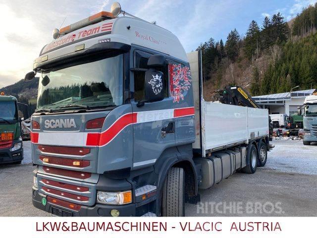 Scania R410 mit Kran Palfinger PK20002EH Valníky/Sklápěcí bočnice