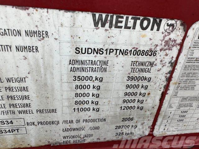 Wielton trailer for containers vin 636 Skeletové návěsy