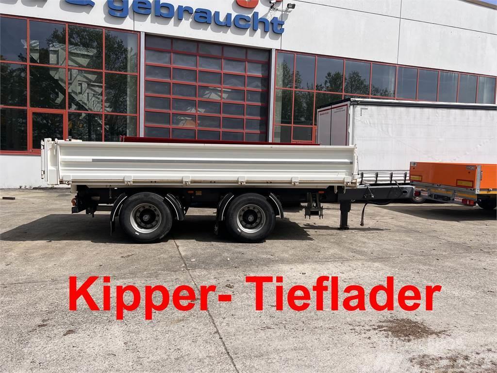  21 t 21 t Tandemkipper- Tieflader, wenig Benutzt Sklápěcí přívěsy