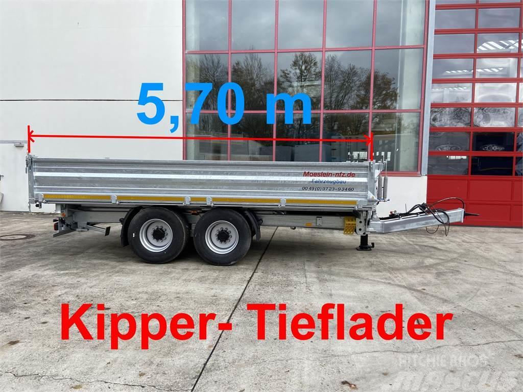 Möslein TTD 14 5,70 m 14 t Tandem- Kipper Tieflader 5,70 Sklápěcí přívěsy
