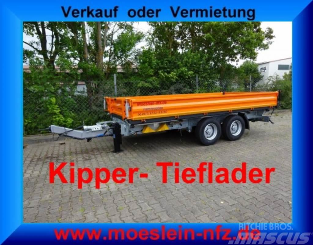 Möslein TTD11 Orange neuer Tandem 3- Seitenkipper Tieflad Sklápěcí přívěsy