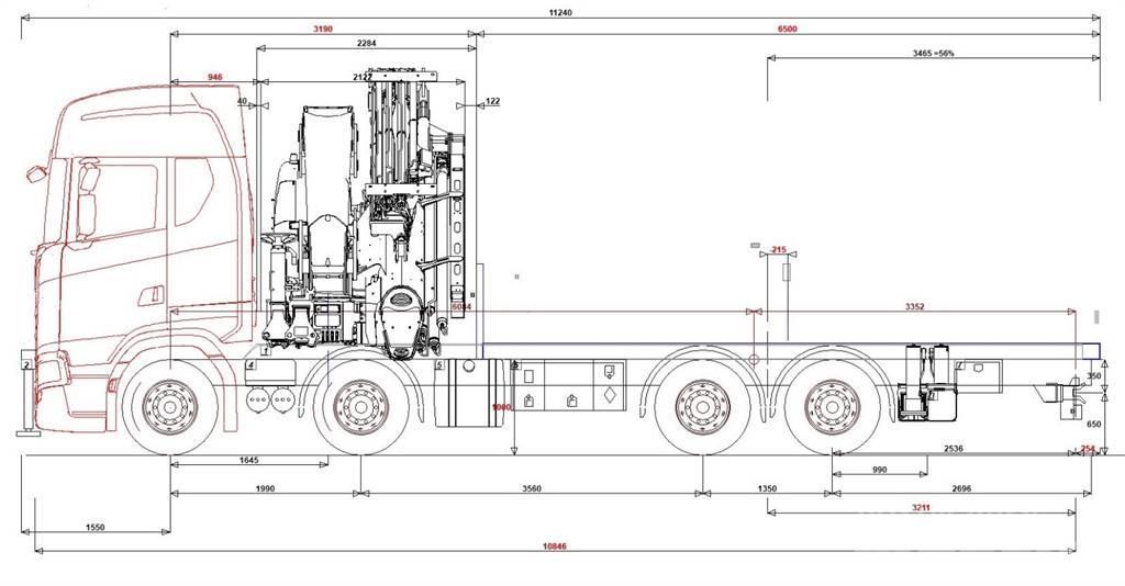 Scania S660 8X2 Palfinger PK1050 TEC Autojeřáby, hydraulické ruky