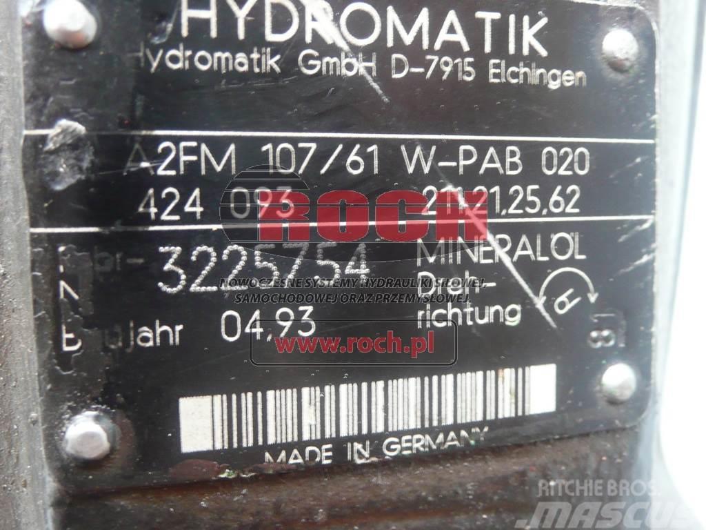 Hydromatik A2FM107/61W-PAB020 424093 211.21.25.62 Motory