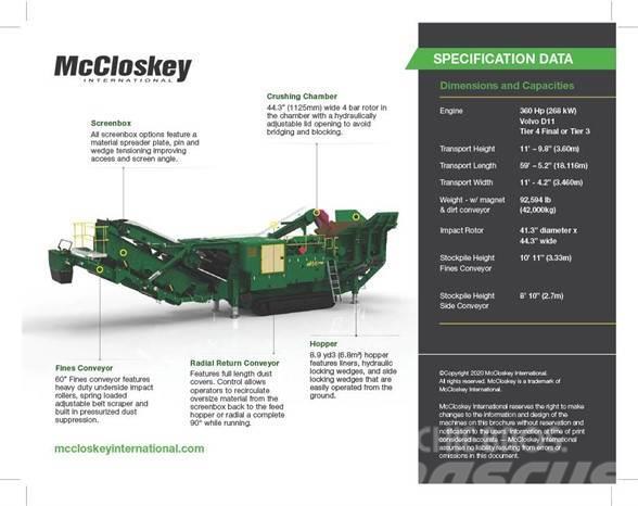 McCloskey I44RV3HD Drtící zařízení