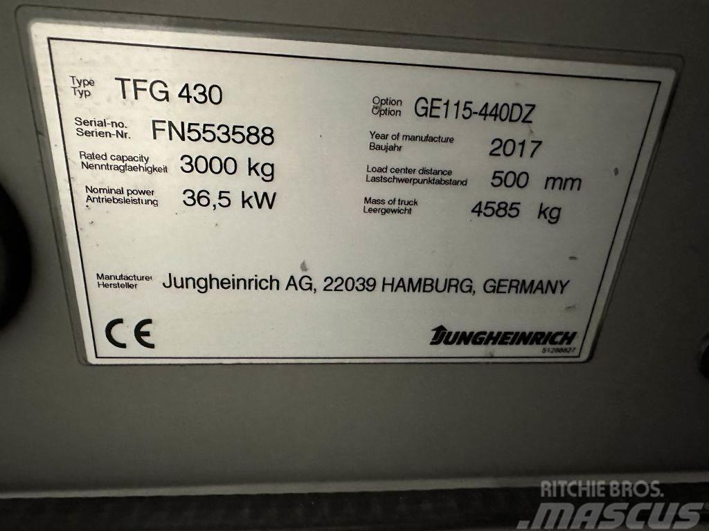 Jungheinrich TFG 430 - TRIPLEX 4,4 m LPG vozíky